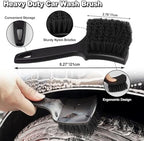 7Pcs Car Wheel Brush kit, Tire Brush, Wheel Cleaner Brush, Soft-bristled Rim Cleaner Brush, Tire Shine Applicator Pad, Car Detailing Brushes, Wheel Brushes for Cleaning Wheels,Tires - Image 4