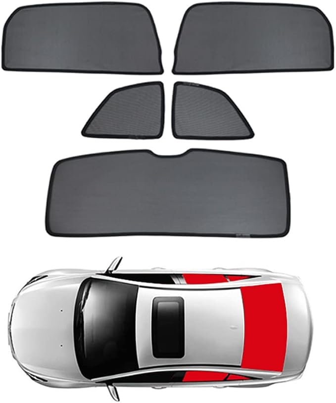 Car Window Sun Shade for GX 460 2010-2022 Magnetic Curtain,5PCS Set | UV Protection Cover for Baby Mesh Curtain for Rear Side Windows and Rear Windshield Auto Accessories - Image 2