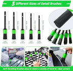 47PCS Car Detailing Kit Interior Cleaner, Car Cleaning Kit, Car Vacuum Car Interior Detailing Kit, Car Wash Kit with Bucket Auto Detailing Brush Set Car Accessories for Motorcycle, Cars, Bikes, Wheels - Image 3