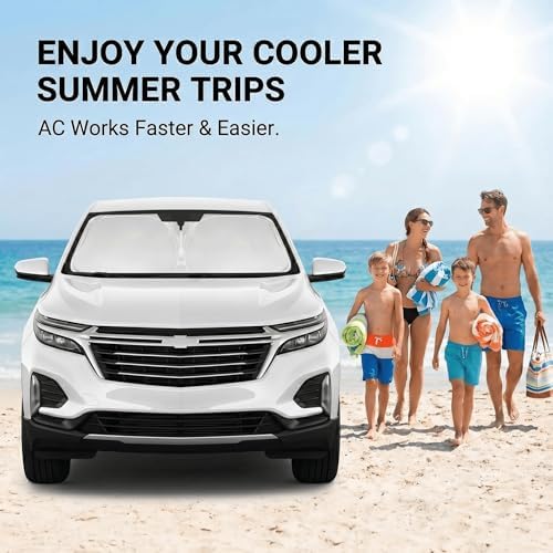 for Chevy Chevrolet Equinox Windshield Sun Shade 2018-2026, Custom Fit Front Window Visor, Foldable UV Ray Blocker, Summer Car Accessory - Image 4