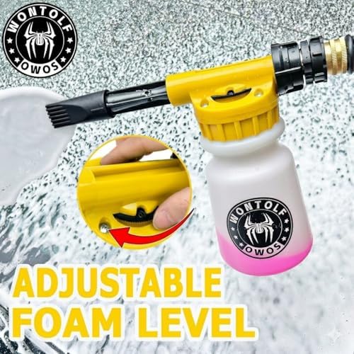 Wontolf Car Wash Foam Gun Foam Sprayer - Foam Cannon Garden Hose- Car Wash Kit - Snow Foam Blaster with Microfiber Wash Mitt + Storage Bag - Car Accessories for Men - Image 3