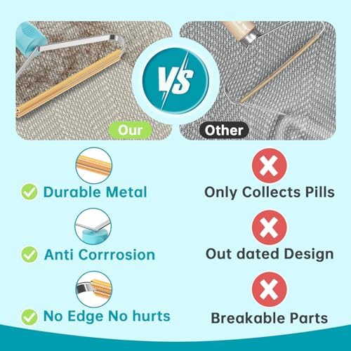 Pet Hair Remover, Dog Cat Carpet Rake, Lint Remover Shaver for Sofas-2pack - Image 6