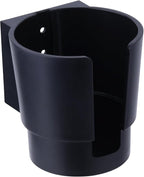 Universal Large Cup Holder Wall Mount, Heavy Duty Plastic Drink Holder | Work for Boat Car Truck RV Bus Tractor Wall Wood, Vertical or Horizontal Mount, Fit Most Cup Bottle Can Tumbler Black 1 Pack by JAZBREY