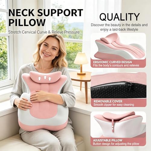 Memory Foam Wedge Pillow, 27°Ergonomic Support for Back, Waist & Legs, Multi-Position Pillow for Intimacy, Pregnancy, Sleep & Reading Removable Washable Cover(Pink) - Image 3