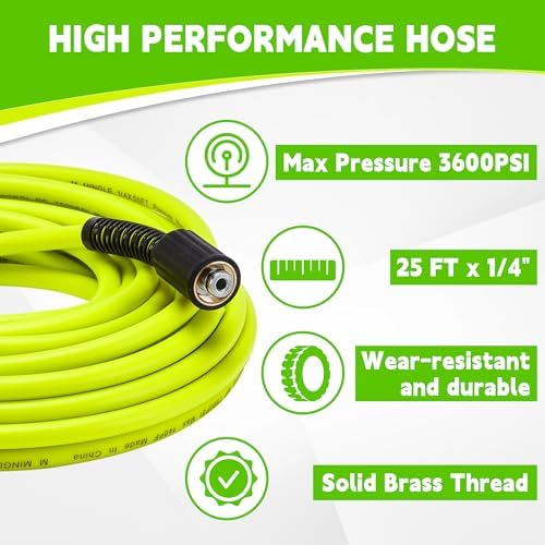 M MINGLE Pressure Washer Hose and Gun Kit, 25FT Power Wash Hose with 5 Tips - Image 5