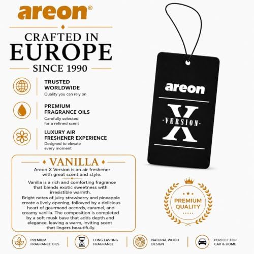 AREON X AXV02 Hanging Best Car Air Freshener Vanilla Scent, 12 Pack - Image 6