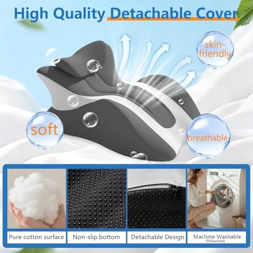 Versatile Memory Foam Wedge Pillow with 27° Ergonomic Design, Removable Cover – All-in-One Support Forreading, Sleeping, Sitting & Relaxation,Pink - Image 7