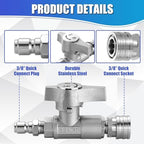 M MINGLE Ball Valve Pressure Washer, 3/8" Quick Connect Ball Valve for Power Washer Hose, 5000 PSI - Image 2