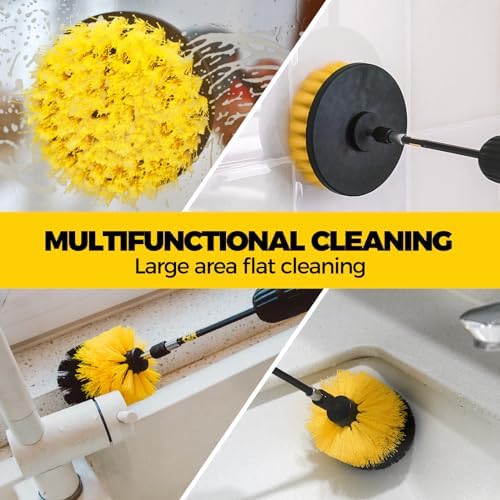 Holikme 8Piece Drill Brush Attachment Set - Power Scrubber Cleaning Kit - Image 3