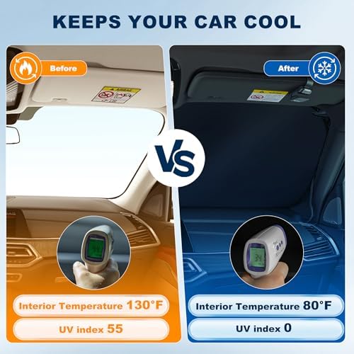 Windshield Sun Shade Custom Fit Porsche Cayenne 2019-2025 - Image 5