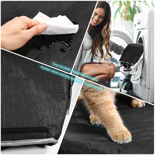 Dog Car Seat Cover for Volvo XC40 XC60 S60 S90 Back Seat 2027 2026 2025 | 2024-2000 Rear Seat Accessories, Waterproof Pet Bench Backseat Covers with Non-Slip Backing - Image 4