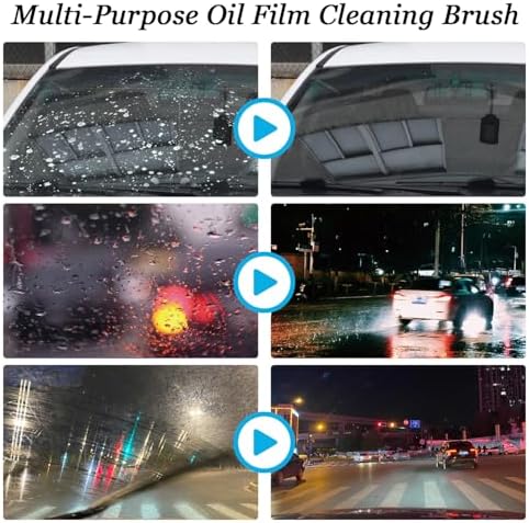 Automotive Oil Film Cleaning Brush for Glass Windshield & Windows – Upgrade 2.0 Kit with Cleaner & Refill, Anti-Rain & Anti-Fog Coating, Windshield Cleaner Tool for Clarity and Safer Driving (Red) - Image 4