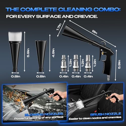 Detailing Car Cleaning Gun Interior Dryer Air Blow Gun, High Pressure Blower Gun, Car Detailing Tools for Quickly Blowing Out Dirt and DustWorking with Air - Image 4