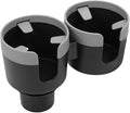 Car Double Cup Holder Extender, 2-in-1 Car Cup Holder Adapter with Adjustable Base, Universal Multifunctional Cup Holder Organizer for Beverage, Snack, Cup, Bottle Storage (Grey) by KITUREK