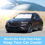 TINGLU Sun Shade for Genesis GV70 2022-2025 2026 Accessories Windshield Sun Shade Window Shade UV Rays Protection Sun Visor Cover with Steering Wheel Sunshade Storage Bag - Image 5