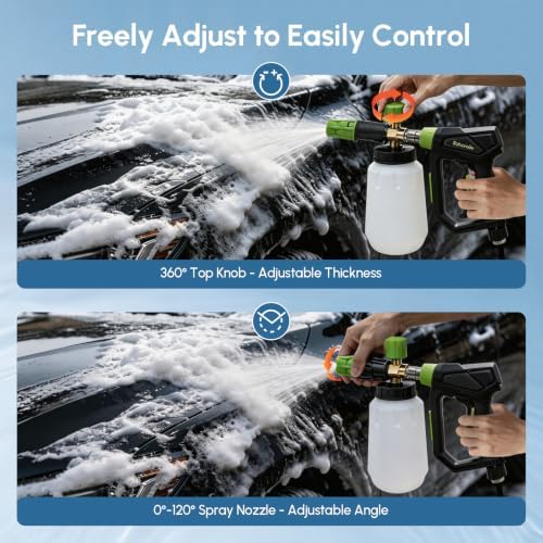 Foam Cannon for Pressure Washer, Car Wash Foam Gun with 1/4" Quick Connect - Image 4