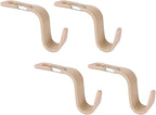 4PCS Car Seat Headrest Hook, Multi-Purpose Seat Back Hanger Purse Bag Handbag Organizer, Auto Interior Backseat Storage Hook Holder for Coat Hat Grocery Umbrella, Universal Fit (Beige) - Image 7