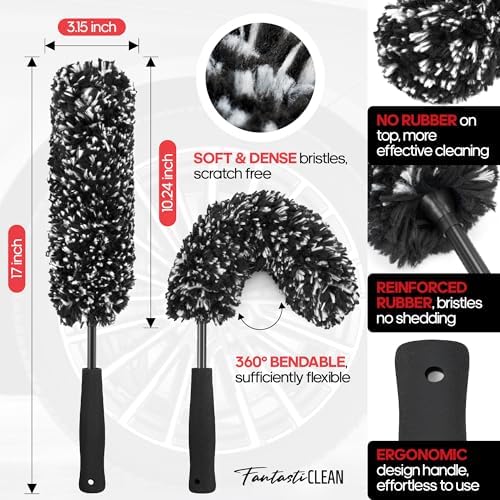 Fantasticlean 7PCS Wheel Tire Brush Kit for Car Detailing Cleaning - Image 3