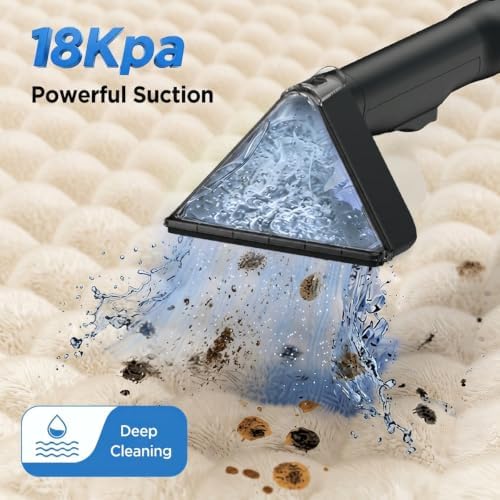 18Kpa Portable Carpet Cleaner Machine for Cars, Pets, Spot, Rug, Couch - Image 3