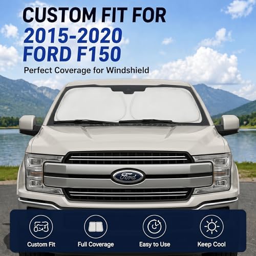 Windshield Sun Shade for Ford F150 F-150 F250 F350 F450 2015-2020 - Image 2