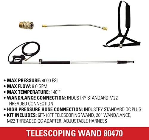 Simpson 4000PSI Telescoping Pressure Washer Extension Wand, 80470 - Image 6