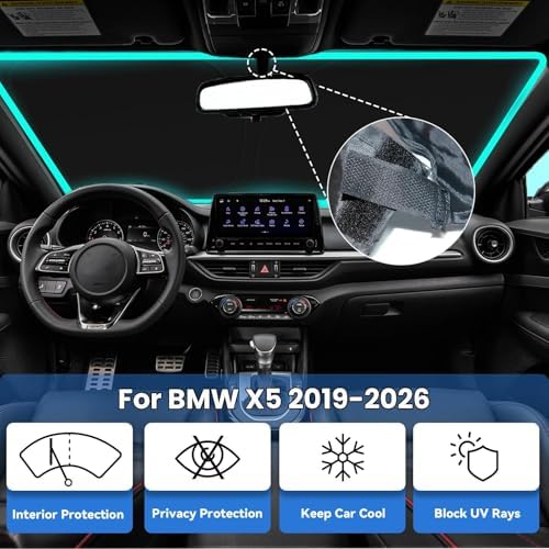 Windshield Sun Shade for BMW X5 2026 2025-2019 - Image 2