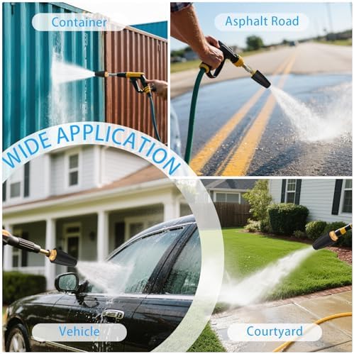 Turbo Nozzle Pressure Washer Tips, Max 4000 PSI, Upgrade 360° Rotating Turbo Spray Tips with 1/4" Quick Connector for Cleaning Car, Garden, Concrete Brick, 4.0 GPM 4.0 Orifice - Image 6