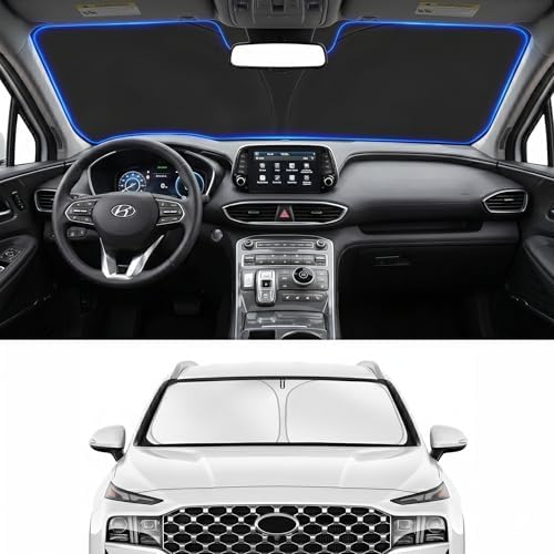 Custom Fit Windshield Sun Shade for Hyundai Santa Fe 2019-2023 by Unknown