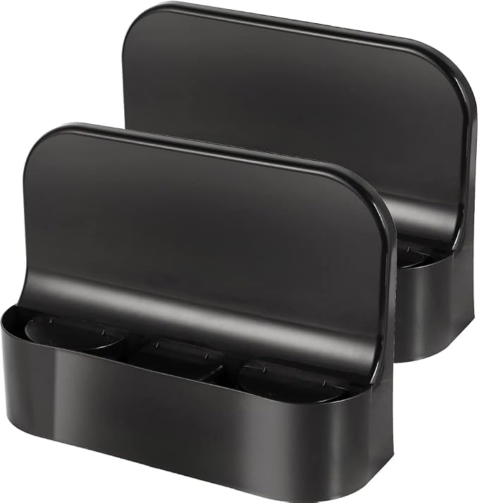 Heart Horse 2Pcs Cup Holder Portable Multifunction Vehicle Seat Cup Cell Phone Drinks Holder Box Car Interior Organizer (Black) - Image 4