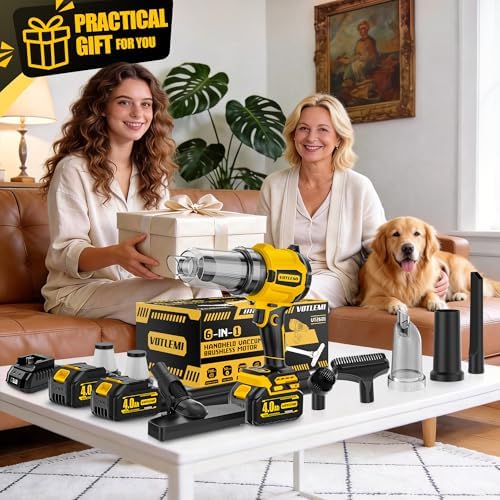 7-in-1 Cordless Vacuum Cleaner, Battery Powered Handheld Car Vacuum with 700W Brushless Motor, 50KPA High Power Suction & Blower for Home, Car, Pet Hair, Keyboard - Image 6
