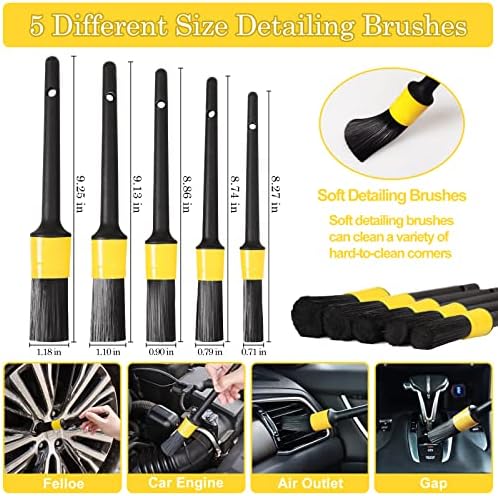 TTRCB 27Pcs Car Detailing Kit, Car Detailing Brush Set, Auto Detailing Drill Brush Set, Car Detailing Brushes, Car Wash Kit, Car Accessories, Car Cleaning Tools Kit for Interior, Exterior, Wheels - Image 3