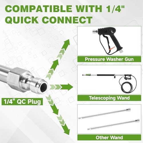 JOEJET Pressure Washer Extension Wand Stainless Steel, 1/4" Quick Connect - Image 4
