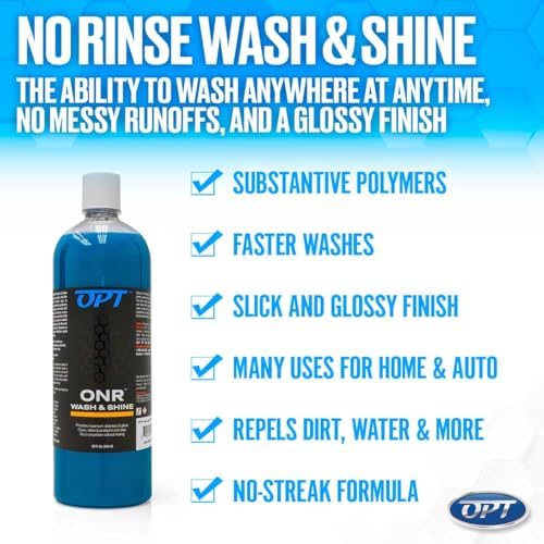 Optimum No Rinse Wash and Shine Version 6 - ONR Rinseless Car Wash Soap for Auto Detailing, Use On Paint, Ceramic Coatings, Glass, Interior (8 Oz) - Image 3