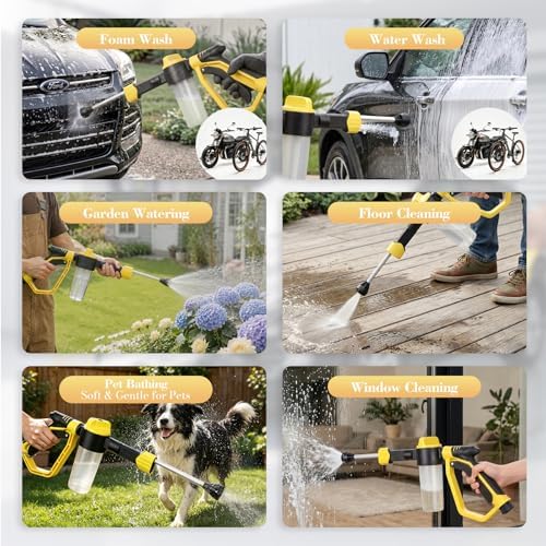 Car Wash Foam Gun for Garden Hose, Car Foam Cannon with 3 Spray Modes - Image 6