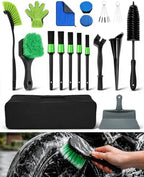 18 Pcs Motorcycle Cleaning Kit with Storage Bag, for Motorcycle Washing by CKJSJ