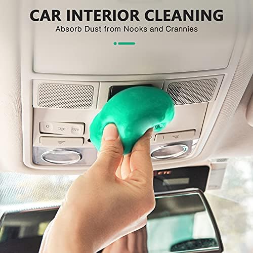 TICARVE 2Pack Cleaning Gel for Car Putty Car Slime Cleaning Car Detail Putty Tools Car Interior Cleaner Automotive Car Cleaning Kits Keyboard Cleaner Blue Green (320g/11.2oz) - Image 2