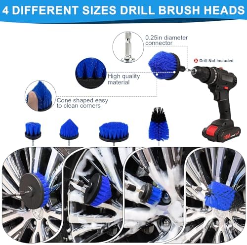 26PCS Car Detailing Kit, Car Detailing Brush Set, Car Cleaning Kit, Auto Detailing Tools for Interior Exterior Wheels, Professional Car Wash Accessories with Windshield Cleaning Tool and Storage Bag - Image 2