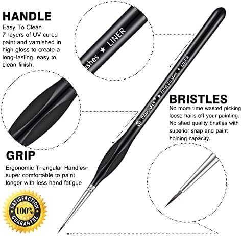 PANDAFLY Miniature Paint Brushes Drybrush Set, 12 Sizes - Image 2