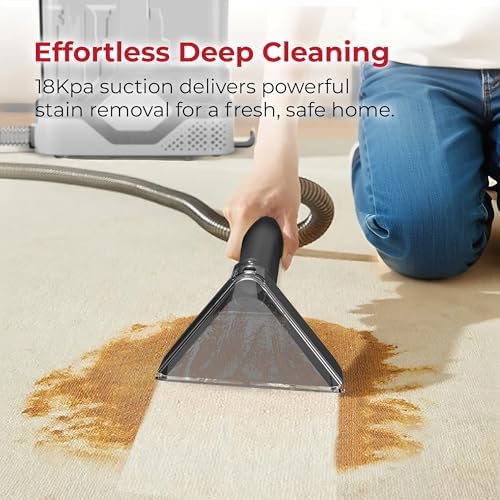 Rosewill Multi-Purpose Portable Carpet and Upholstery Cleaner, Powerful Suction 18 KPa Spot Cleaner, 600W Motor, Car and Auto Detailer, Stain/Spot Remover; Versatile Use: Carpet, Sofa, Pet Hair - Image 3