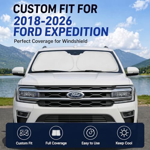 Custom Fit Windshield Sun Shade for Ford Expedition 2018-2025 - Image 2