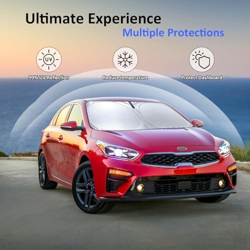 Windshield Sun Shade for Kia Forte 2019-2024 - Image 3