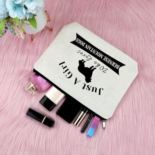 Sfodiary Bernese Mountain Dog Gifts Makeup Bag for Dog Lovers Bernese Mountain Mom Cosmetic Bag Birthday Presents for Pet Owner Christmas Gifts for Animal Lover Travel Pouch - Image 4