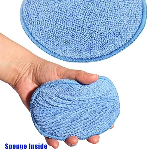FONAROLL Microfiber Wax Applicator Pads, Car Wax Applicator, Buffing & Detail Polishing Foam Pads for Car Cleaning and Fine Polishing (5" Diameter, 6 Pack)… - Image 6