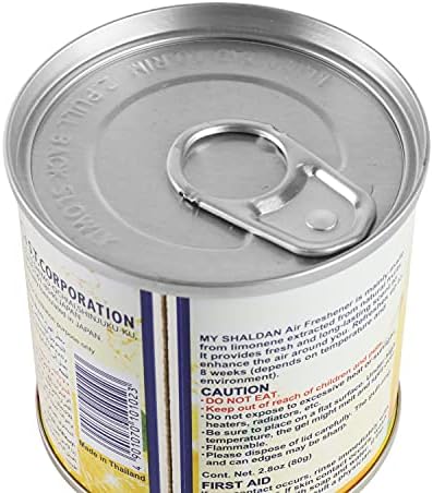 My Shaldan Japanese Room/Car Limonene Gel Natural Air Freshener Cans, Lemon Scent, 80g - Image 3