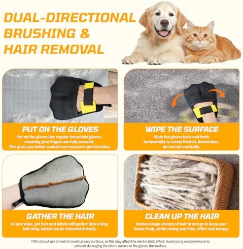 Pet Hair Removal Tool, Pet Hair Remover, Lint Remover 3-Pack - Image 4
