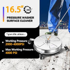 LidoDola 16'' Pressure Washer Surface Cleaner, Power Washer Accessory - Image 4