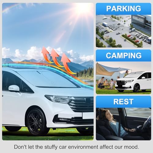 Custom Fit Windshield Sun Shade for Honda Odyssey 2018-2026 - Image 6