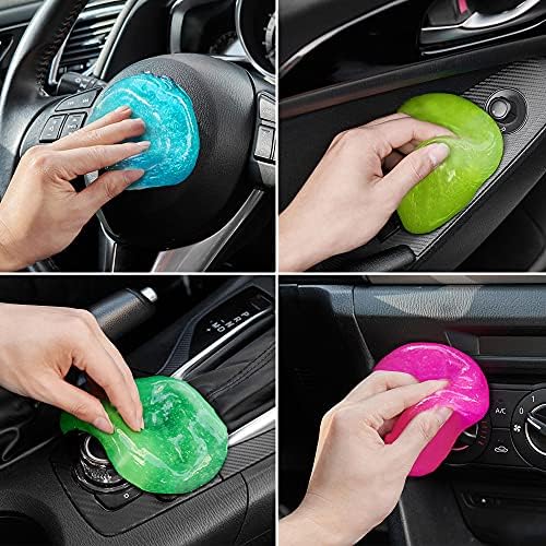 Car Cleaning Gels 4-Pack, Car Cleaning Putty Universal Auto Detailing Tools Car Interior Cleaner, Dust Cleaning Slime, Car Accessories for Car Vents & Keyboards, Clean Supplies– 320g (2.8oz/pcs) by FiveJoyPremiumOutdoorGear