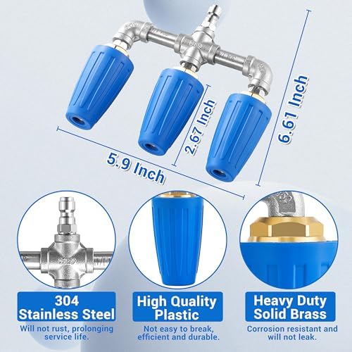 Triple Turbo Nozzle Pressure Washer, 1/4" Quick Connector, 4000 PSI - Image 6