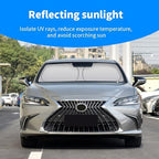 Front Windshield Sun Shade Custom Fit Compatible for ES300h ES350 ES250 2013-2017 Sunshade Foldable UV Ray Reflector Sun Visor Protector Accessories Shield Cover Reflective (for ES 2013-2017) - Image 3